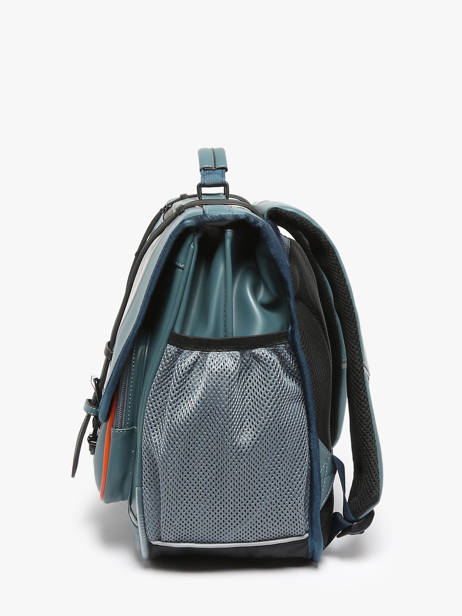 Cartable 3 Compartiments Cameleon Bleu vintage north PBVWCA41 vue secondaire 3