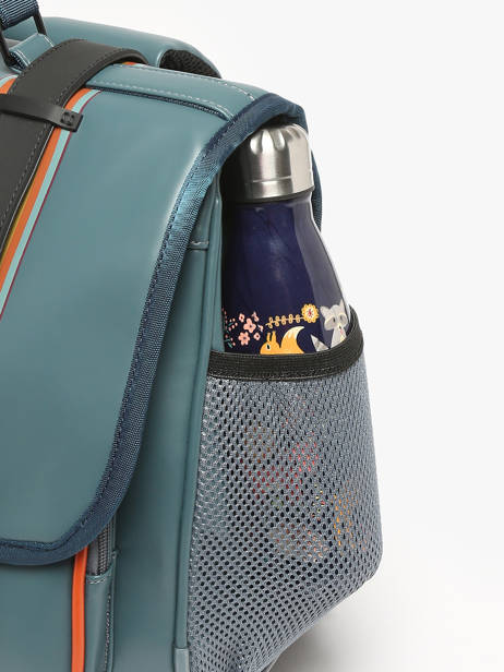 Cartable 3 Compartiments Cameleon Bleu vintage north PBVWCA41 vue secondaire 6