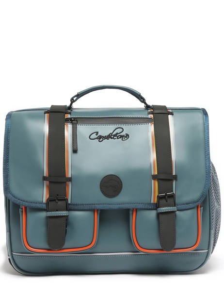 Cartable 3 Compartiments Cameleon Bleu vintage north PBVWCA41 vue secondaire 7
