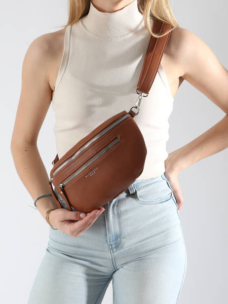 Sac Banane Miniprix Marron grained F8546 vue secondaire 1