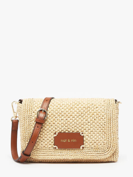 Sac Bandoulière Raphia Raphia Nat et nin Beige raphia RA