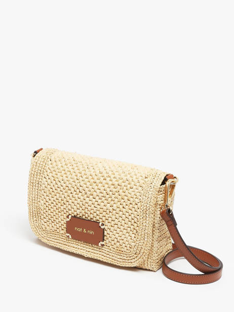 Sac Bandoulière Raphia Raphia Nat et nin Beige raphia RA vue secondaire 2