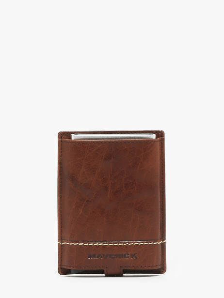 Porte-cartes Cuir Maverick Marron rough gear MAVRG061