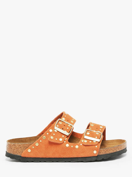 Mules Arizona Rivet En Cuir Birkenstock Orange women 1029513