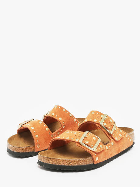 Mules Arizona Rivet En Cuir Birkenstock Orange women 1029513 vue secondaire 1