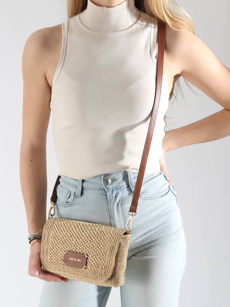 Sac Bandoulière Raphia Raphia Nat et nin Beige raphia RA vue secondaire 1