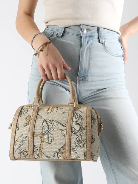 Sac Porté Main Butterfly Coton Miniprix Beige butterfly 32871 vue secondaire 1