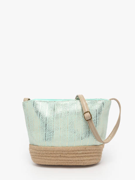 Sac Bandoulière Irisé Le voyage en panier Bleu guimauve PM289 vue secondaire 4