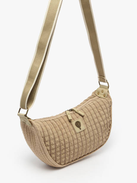 Sac Bandoulière Gaufrette Le voyage en panier Beige gaufrette PM882 vue secondaire 2