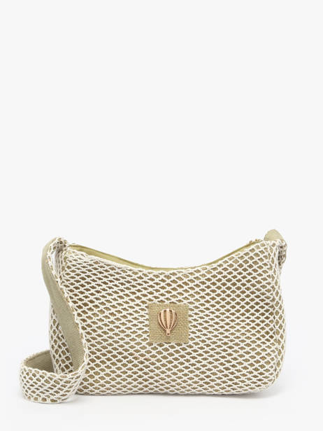 Sac Bandoulière Estival Coton Le voyage en panier Vert estival PM851