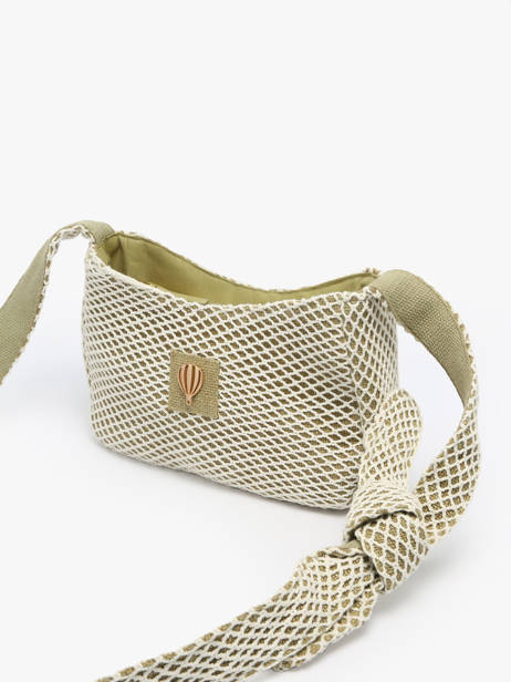 Sac Bandoulière Estival Coton Le voyage en panier Vert estival PM851 vue secondaire 2