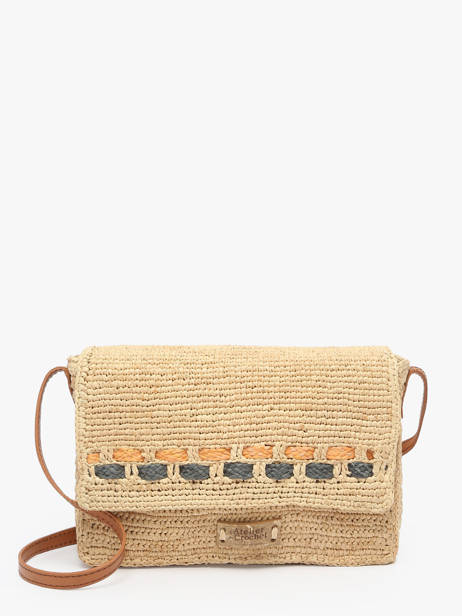 Sac Bandoulière L'atelier Du Crochet Raphia Le voyage en panier Beige l'atelier du crochet AM803