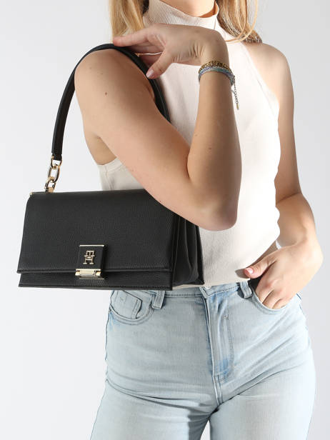 Sac Porté épaule Th Her Tommy hilfiger Noir th her AW17216 vue secondaire 1