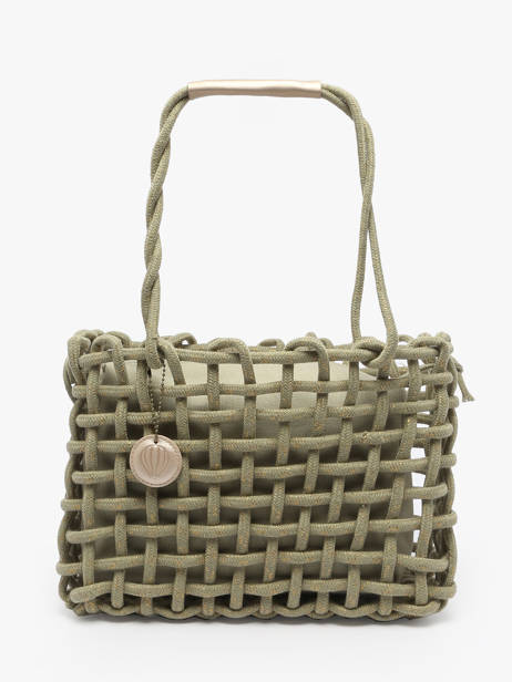 Sac à Main Crochet Le voyage en panier Vert crochet PM853