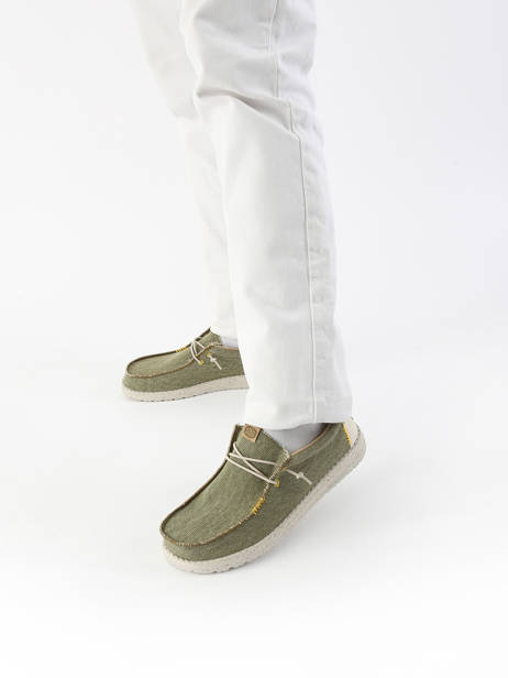 Mocassins Wally Coastline Jute Hey dude Vert men 40952 vue secondaire 1