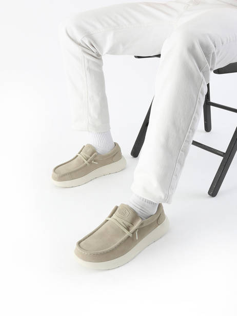 Mocassins Wally Comf Suede Hey dude Vert men 41975 vue secondaire 1