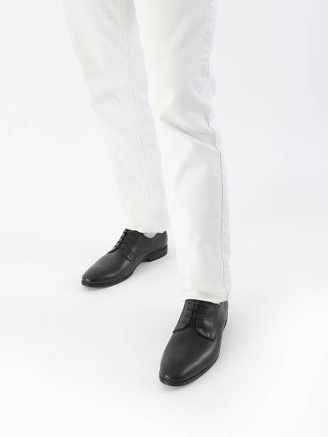 Chaussures De Ville Memory En Cuir Fluchos Noir men F0842 vue secondaire 1