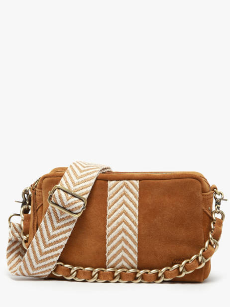 Sac Bandoulière Vintage Cuir Mila louise Marron vintage 23673V3