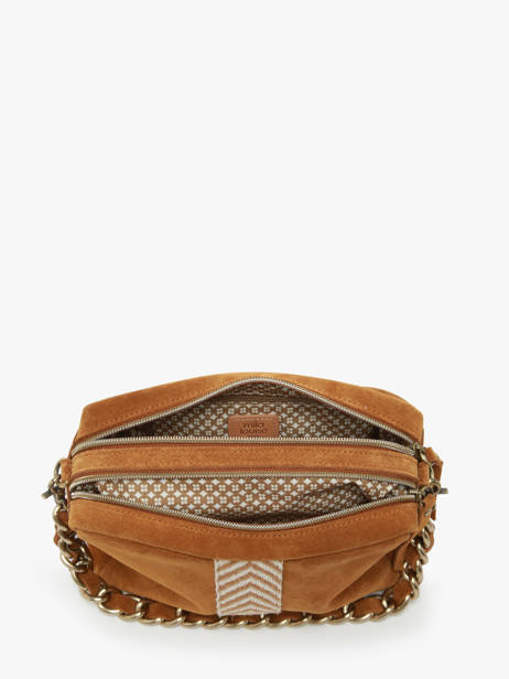 Sac Bandoulière Vintage Cuir Mila louise Marron vintage 23673V3 vue secondaire 3
