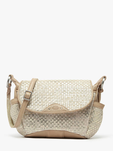 Sac Bandoulière Vintage Cuir Mila louise Beige vintage 35231WX
