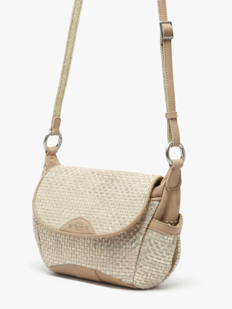 Sac Bandoulière Vintage Cuir Mila louise Beige vintage 35231WX vue secondaire 2