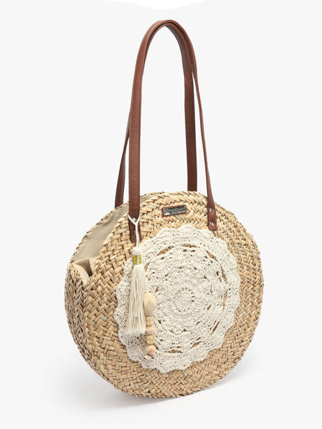 Sac Porté épaule Bora Paille Les tropeziennes Beige bora TZ02 vue secondaire 2