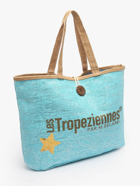 Sac Porté épaule Panama Papier Les tropeziennes Bleu panama TZ01 vue secondaire 2