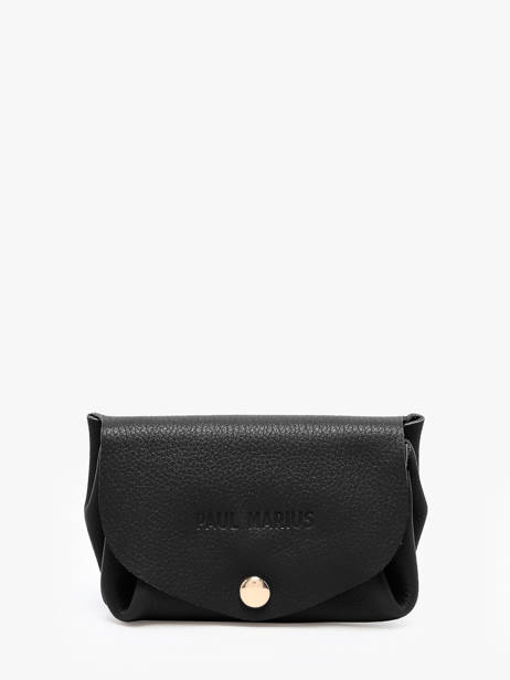 Porte-monnaie Cuir Paul marius Noir la suite GUSTASUI