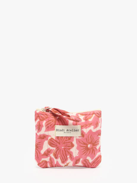 Porte-monnaie Bindi atelier Rose floral PM