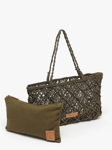 Shoulder Bag Natural Biba Green natural MSN2B other view 2