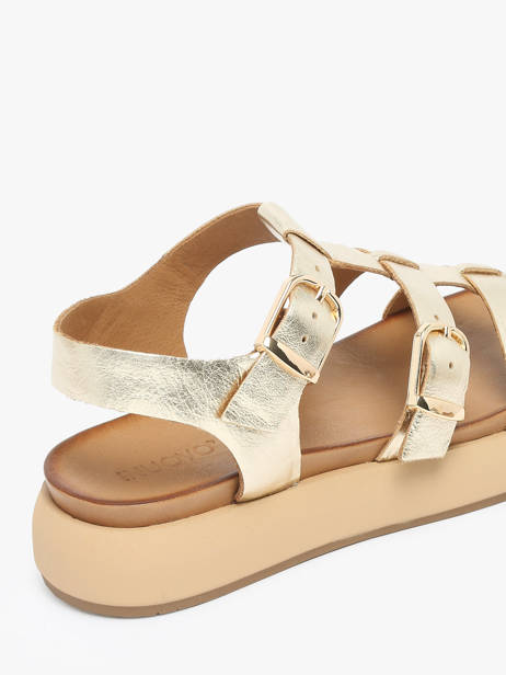 Sandales En Cuir Inuovo Or women A96046 vue secondaire 2