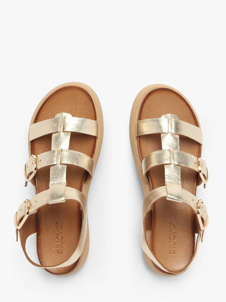 Sandales En Cuir Inuovo Or women A96046 vue secondaire 3