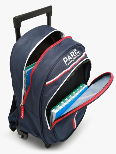 Sac A Dos à Roulettes 1 Compartiment Paris st germain Bleu psg 23AP204R vue secondaire 3