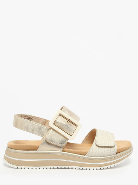 Sandales Semelle Compensée En Cuir Remonte Blanc women 90
