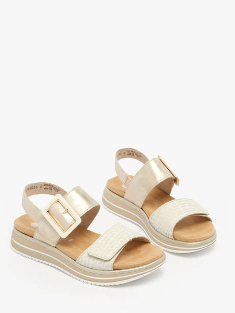 Sandales Semelle Compensée En Cuir Remonte Blanc women 90 vue secondaire 1