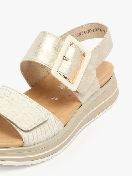 Sandales Semelle Compensée En Cuir Remonte Blanc women 90 vue secondaire 2