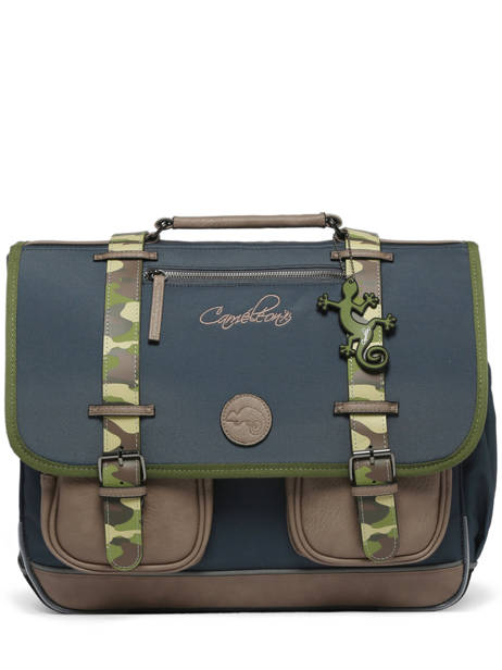 Cartable Enfant 3 Compartiments Cameleon Gris vintage urban CA41 vue secondaire 7