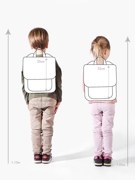 1 Compartment Backpack Trixie Beige animals 97 other view 1