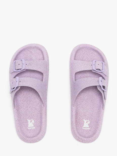 Claquettes Cacatoes Violet women JESSYGLI vue secondaire 3