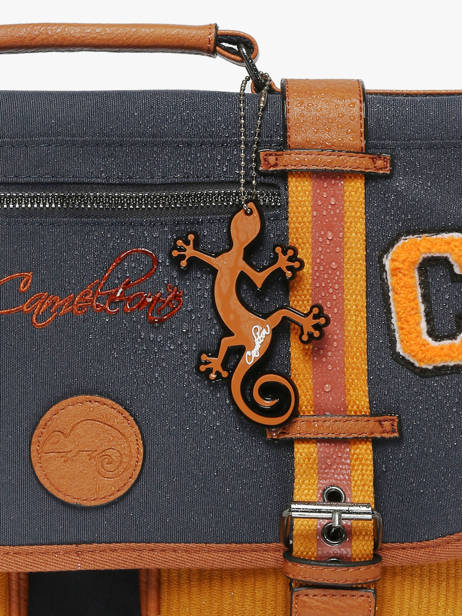 Cartable Enfant 2 Compartiments Cameleon Bleu vintage urban CA38 vue secondaire 6