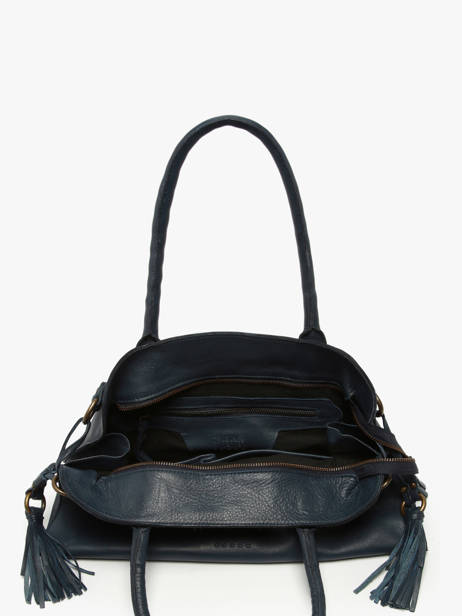 Sac Porté épaule Cow Cuir Basilic pepper Bleu cow BCOW84 vue secondaire 3