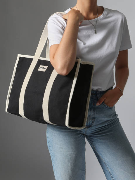 Shoulder Bag Oscar Cotton Hindbag Black best seller OSCAR other view 1