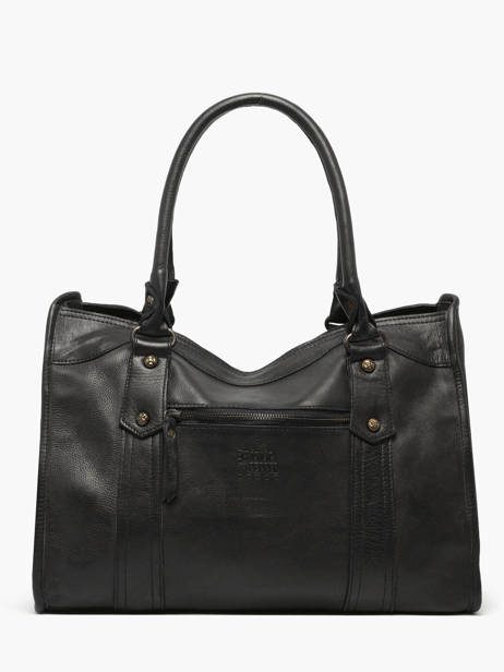 Sac Shopping A4 Cow Cuir Basilic pepper Noir cow BCOW31