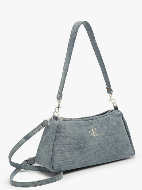 Sac Porté épaule Logo Denim Coton Calvin klein jeans Bleu logo denim 4F3222G vue secondaire 2