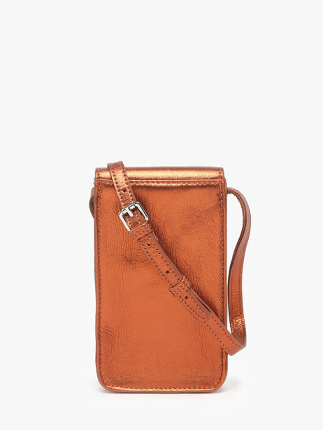 Leather Phone Bag Ginger Paul marius Brown ginger TELEPGIN other view 4