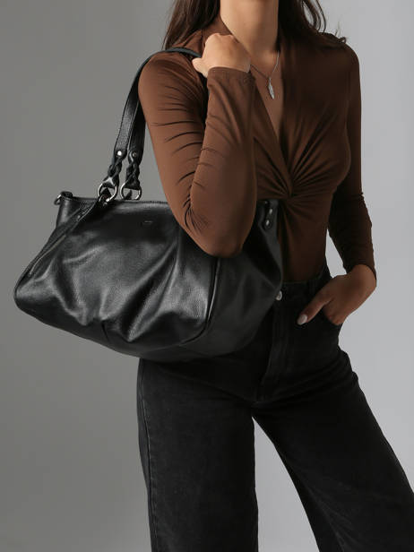 Shoulder Bag Vintage Leather Mila louise Black vintage 3826C other view 1