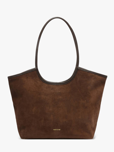 Sac Porté épaule Milan Cuir Daim Nat et nin Marron vintage MILAN