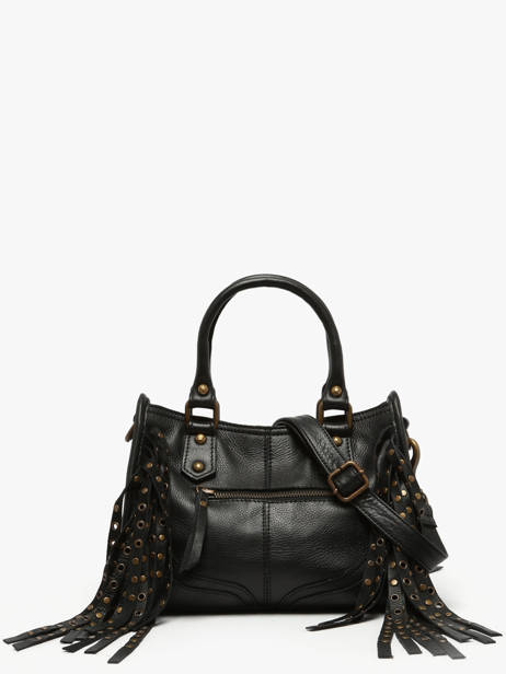 Sac Bandoulière Dakota Eyelet Cuir Basilic pepper Noir dakota eyelet BDAE72 vue secondaire 4