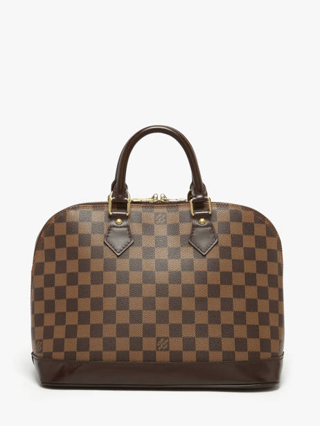 Sac Porté Main D'occasion Alma Damier Louis vuitton Marron second life 1553881 vue secondaire 6