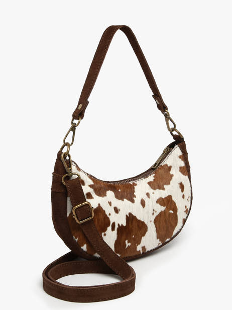 Sac Porté épaule Mucca Cuir Milano Marron mucca VM25064 vue secondaire 2